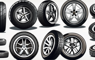 Several high-quality tires and alloy wheels