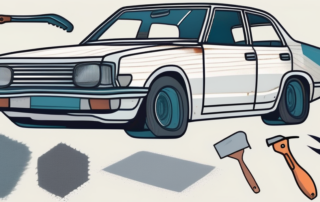 A car with visible parts of its bodywork