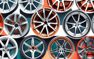 Several high-quality aluminum car wheels arranged in an appealing way