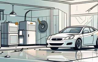 A windshield with a small