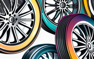 Several different types of car rims shining brightly after being cleaned
