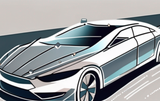 A car hood covered with a protective film