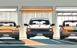 A few different types of cars parked under the sun