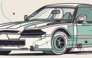 A car with its brake system exposed