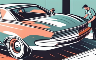 A car being polished with a microfiber cloth