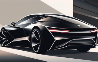 A sleek car with a satin black finish