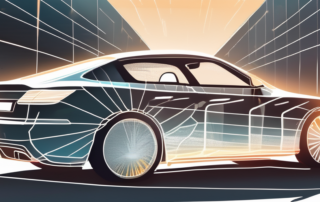 A car wrapped in a transparent film