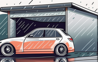 A waterproof semi-car garage