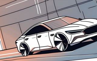 A new car with visible features such as a missing navigation system or sunroof