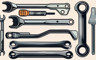 Various tools such as a wrench and screwdriver