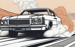 An overheated car engine with smoke coming out from under the hood