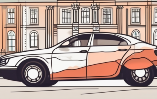 A car with sold tags on it