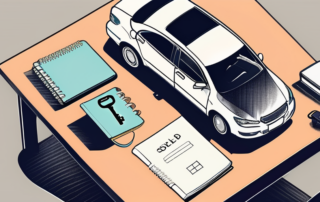 A car with a sold sign on it