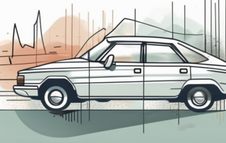 A car gradually fading or deteriorating over a timeline