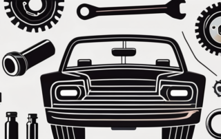 A car engine with a draining oil pan underneath