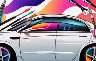 A car with a vibrant airbrush design