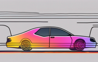 A car with its hood open