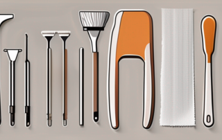 A set of fiberglass repair tools including a spatula