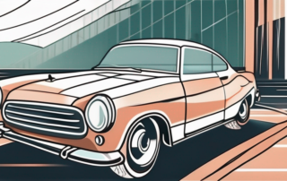 A professional microfiber cloth with a car in the background