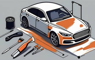 A car with small paint damages