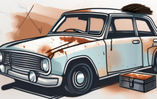 A car with visible rust patches