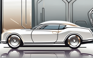 A metallic pearl white paint can with a brush