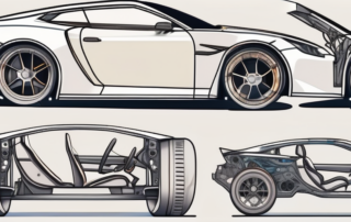 A car chassis with its various parts