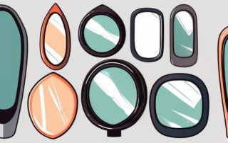 A variety of car side mirrors with price tags