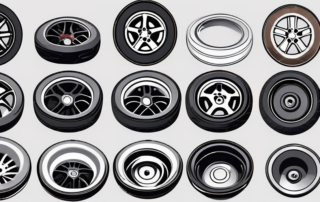 A set of car rims in different stages of repair
