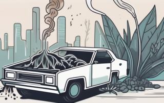 A car parked with its engine running