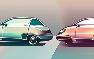 A shiny car with a pearlescent paint finish