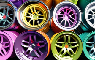 Various types of car rims