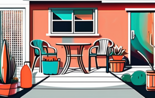 Various aluminum outdoor objects such as a fence