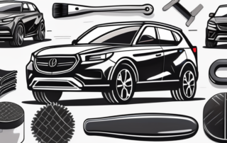 Various car detailing tools like polish