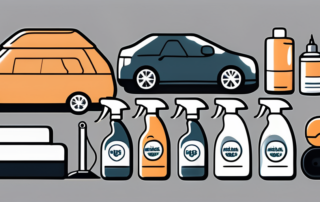 A variety of car care products like wax