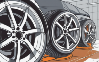 Alloy wheels being sanded down