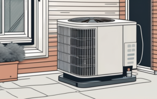 An air conditioning unit partially disassembled with its various components like filters and coils being cleaned or serviced