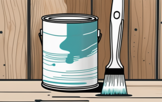 A paintbrush dipping into a can of water-based paint