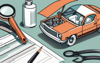 A car with an open hood