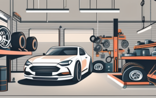 A bustling independent garage workshop