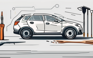 A car with visible scratches on its exterior