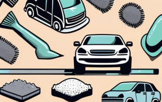 Various car cleaning tools such as a vacuum