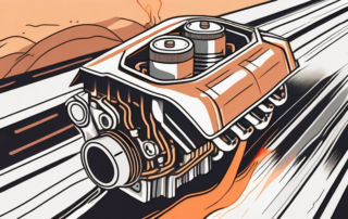 An overheating car engine with visible steam coming out from under the hood