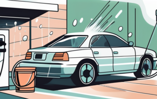 A self-service car wash station