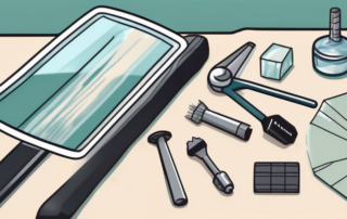 A car windshield with visible stone chip damage