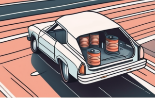 A car with an open hood