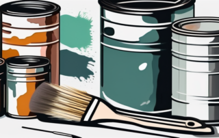 Various metal objects with peeling paint