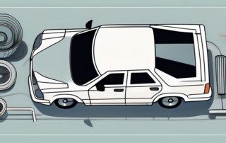 A car with an open hood