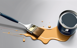 A can of 2k paint next to a piece of aluminium