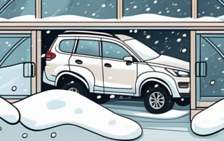 A car door with winter-proofed rubber seals